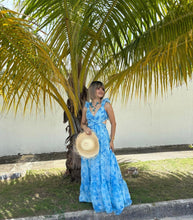 Borondo Ruffle Blue Maxi-Dress