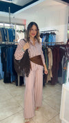Latte Stripes Chic Set