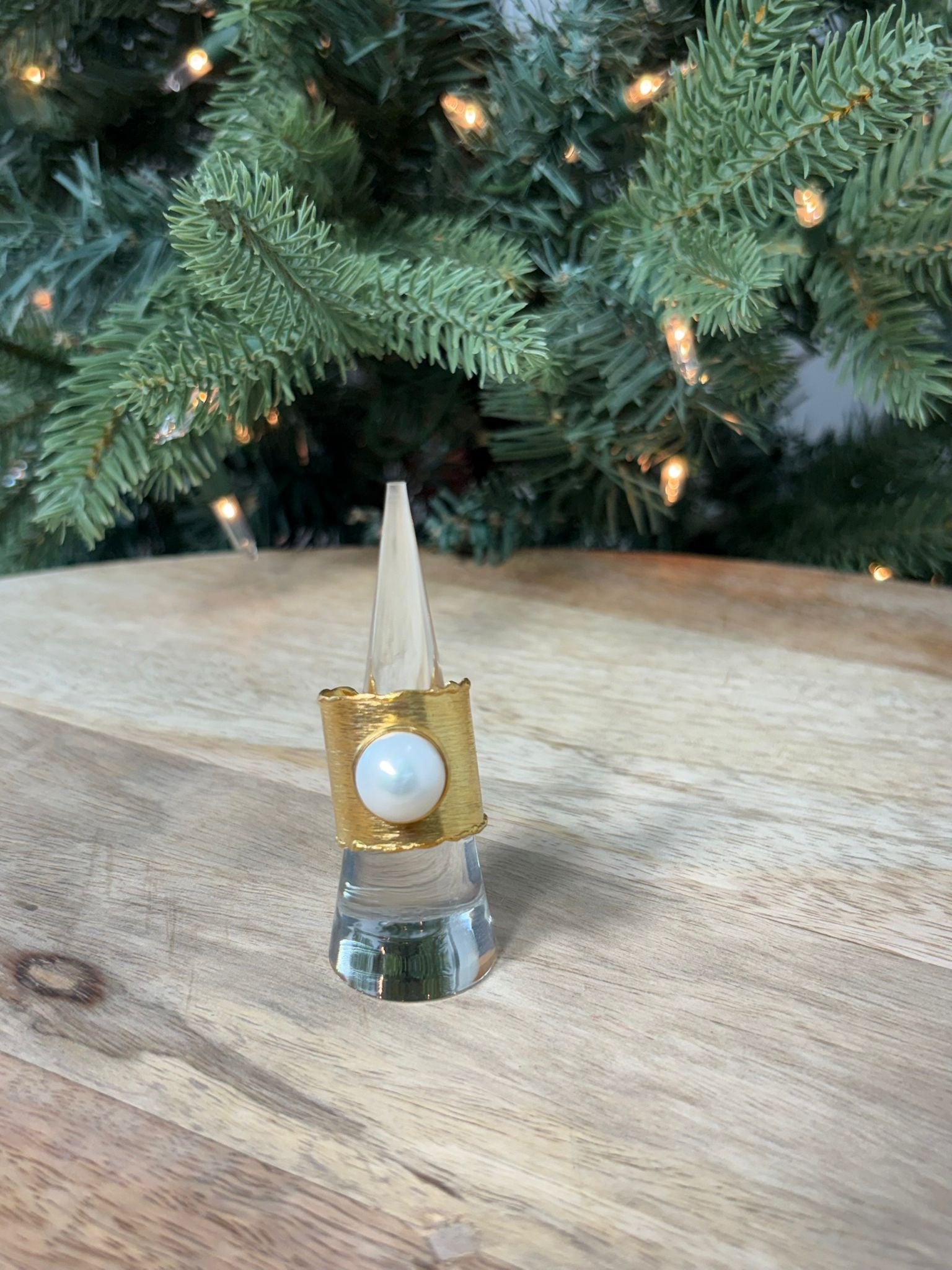 Turkia Gold Pearl Ring